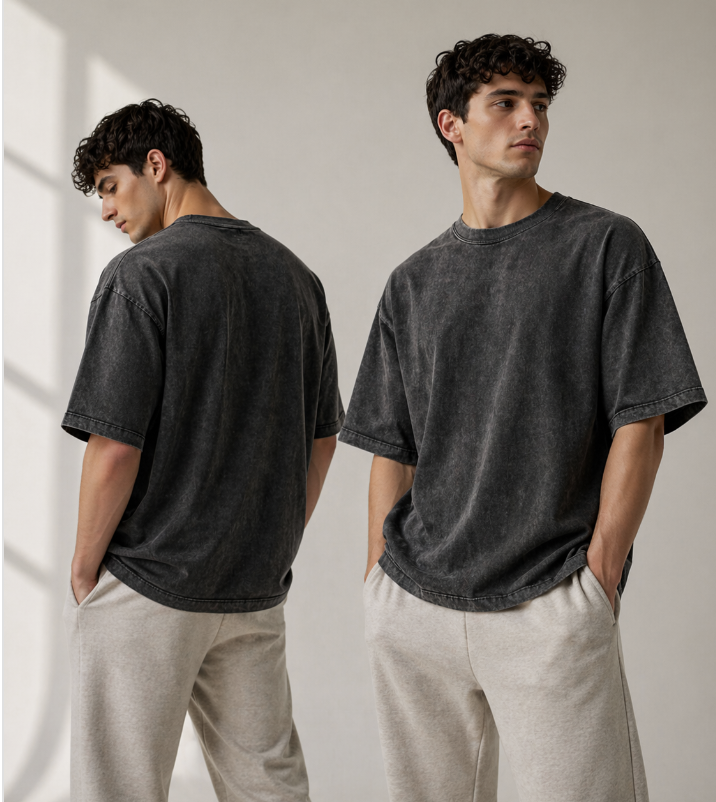 LAVA DIE ACID WASH OVERSIZED - 240GSM